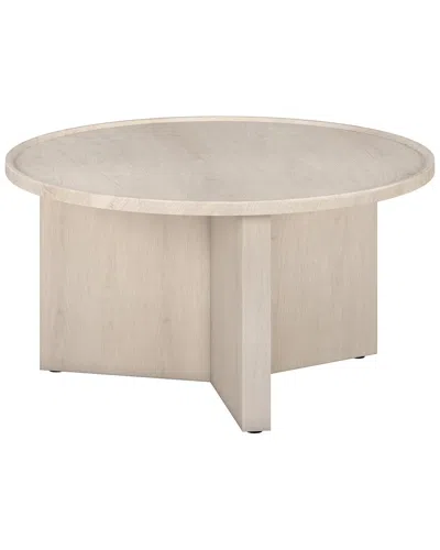 Abraham + Ivy Gunnar 32in Round Coffee Table In Neutral