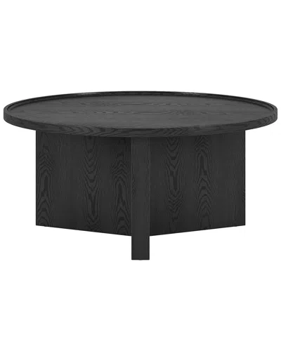 Abraham + Ivy Gunnar 32in Round Coffee Table In Brown
