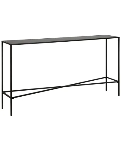 Abraham + Ivy Henley 55in Blackened Bronze Console Table With Metal Tabletop In Gray