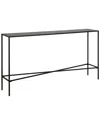 Abraham + Ivy Henley 55in Blackened Bronze Console Table With Metal Tabletop In Black