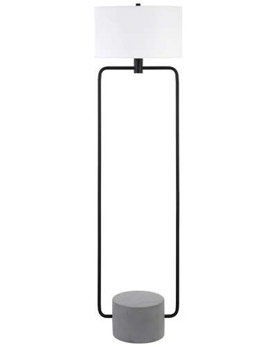 Abraham + Ivy Howland 63 Tall Floor Lamp With Fabric Shade In Black