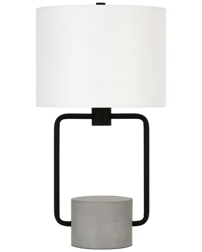 Abraham + Ivy Howland & Concrete Table Lamp In Black