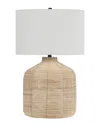 Abraham + Ivy Jolina Oversized Rattan Table Lamp In Brown