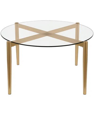 Abraham + Ivy Kadmos 36in Round Coffee Table In Gold