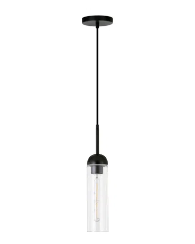 Abraham + Ivy Kagan Blackened Steel And Clear Glass Mini Pendant In Bronze