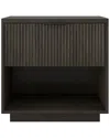 Abraham + Ivy Karten 24 Wide Rectangular Fluted Nightstand In Brown