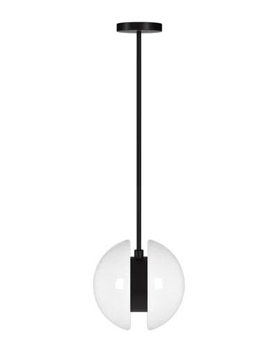 Abraham + Ivy Kyriana 10in Wide 2-light Pendant With Glass Shade In Black