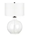 Abraham + Ivy Laelia Clear Glass Table Lamp With Bronze Accents In Clear