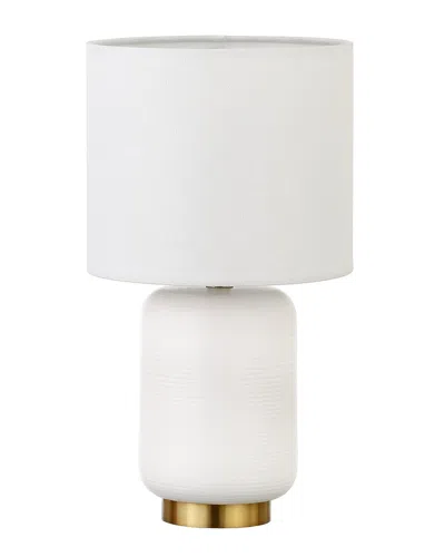 Abraham + Ivy Lambert Matte White Ceramic Mini Accent Lamp