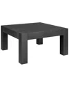 Abraham + Ivy Langston 34 Wide Square Coffee Table In Black