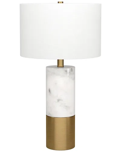 Abraham + Ivy Liana 24in Table Lamp With Fabric Shade In White