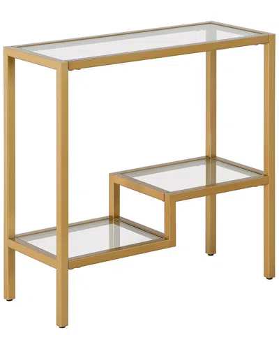 Abraham + Ivy Lovett 24in Rectangular Side Table In Gold