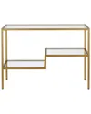 Abraham + Ivy Lovett 42in Rectangular Console Table In Gold