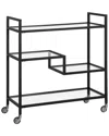 Abraham + Ivy Lovett Rectangular Bar Cart In Black