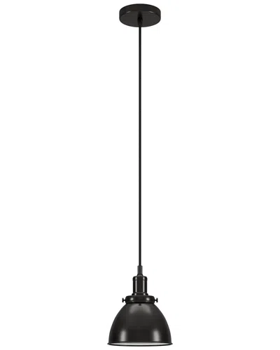 Abraham + Ivy Madison 8in Pendant With Metal Shade In Blue
