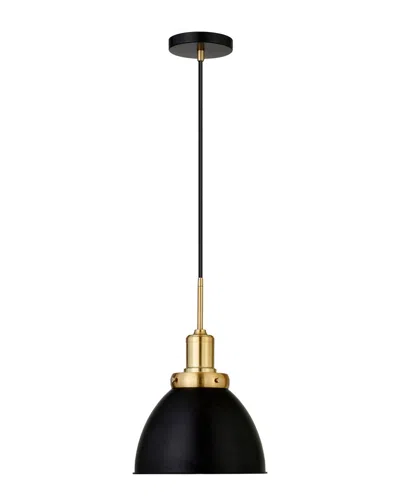 Abraham + Ivy Madison Blackened Bronze And Brass 12inch Metal Pendant