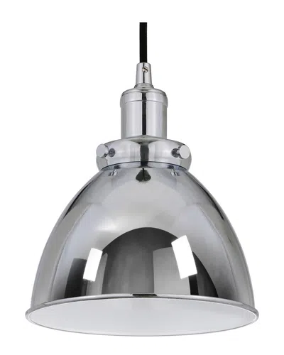 Abraham + Ivy Madison Pendant Polished Nickel Finish In Gray