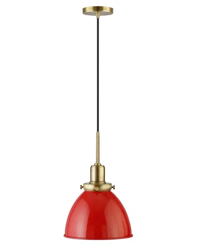 Abraham + Ivy Madison Pendant With Metal Shade In Red