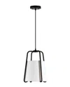 Abraham + Ivy Marduk Contemporary Fabric Pendant Finish In Black