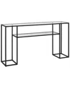 Abraham + Ivy Marilyn 55in Rectangular Console Table In Black