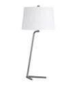 Abraham + Ivy Markos Tilted Brushed Nickel Table Lamp In Silver