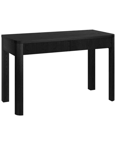 Abraham + Ivy Mendoza 48'' Wide Rectangular Fluted Desk In Black
