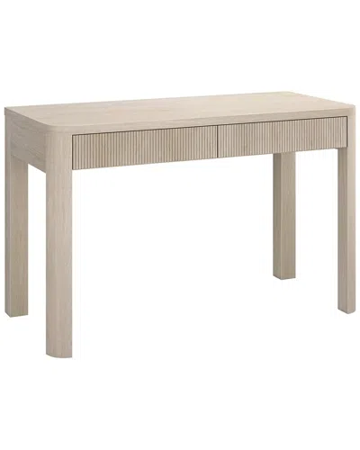 Abraham + Ivy Mendoza 48 Wide Rectangular Fluted Desk In Neutral