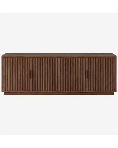 Abraham + Ivy Mero Rectangular Fluted Tv Stand For Tvs Up To 75 In Brown