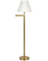 Abraham + Ivy Moby Swing Arm Brass Floor Lamp With Empire Shade In Gold