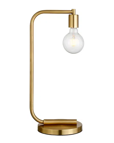 Abraham + Ivy Morgan Brass Finish Arc Table Lamp In Multi