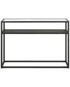 Abraham + Ivy Nellie 42in Rectangular Console Table With Metal Mesh Shelf