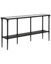 Abraham + Ivy Nellie 55in Blackened Bronze Console Table With Solid Metal Shelf In Black