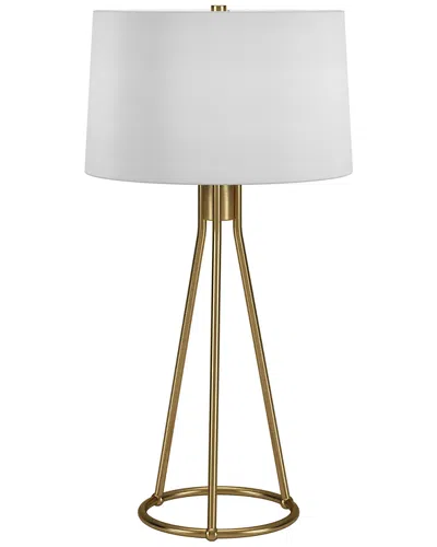 Abraham + Ivy Nova Tapered Brass Table Lamp In Gold