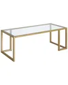 Abraham + Ivy Oscar 45in Rectangular Coffee Table In Gold