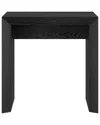 Abraham + Ivy Oswin 22 Wide Rectangular Side Table In Black Gra