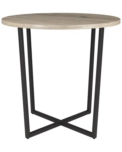 Abraham + Ivy Pivetta 22in Round Side Table In Brown