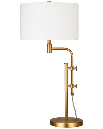 Abraham + Ivy Polly Height-adjustable Brass Table Lamp In Gold