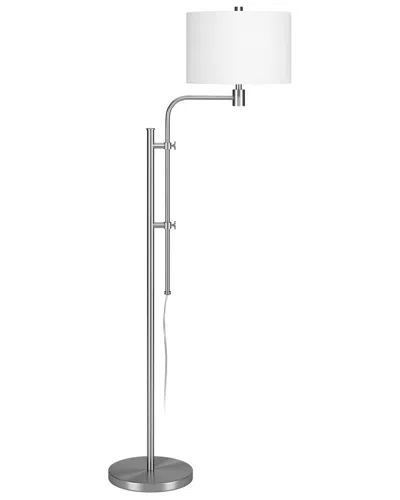 Abraham + Ivy Polly Height-adjustable Floor Lamp In Silver