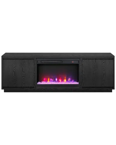Abraham + Ivy Presque Rectangular Tv Stand For Tvs Up To 75in With 26in  Crystal Fireplace In Gray