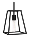 Abraham + Ivy Rhom Framed Pendant In Blackened Bronze In Black