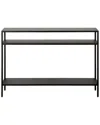 Abraham + Ivy Ricardo Console Table With Metal Shelves In Black