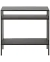 Abraham + Ivy Ricardo Side Table With Metal Shelves In Black