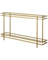 Abraham + Ivy Robillard Brass Console Table In Gold