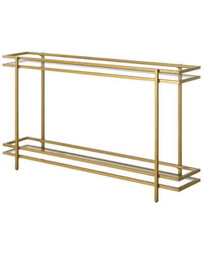 Abraham + Ivy Robillard Brass Console Table In Gold