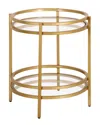 Abraham + Ivy Robillard Brass Side Table In Gold
