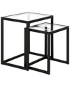 Abraham + Ivy Rocco Nesting Side Table Set In Black
