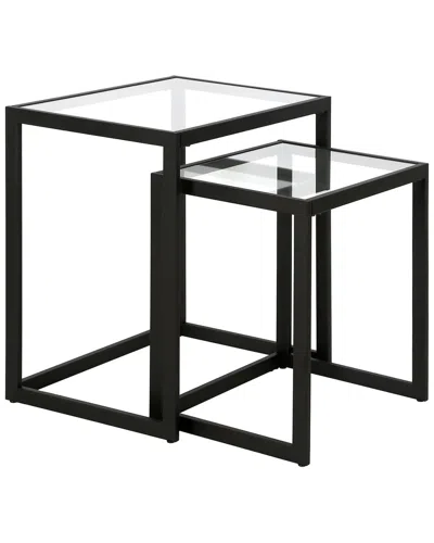 Abraham + Ivy Rocco Nesting Side Table Set In Black
