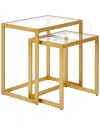 Abraham + Ivy Rocco Nesting Side Table Set In Gold