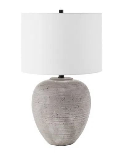 Abraham + Ivy Shira 23in Tall Ceramic Table Lamp With Fabric Shade