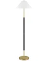 Abraham + Ivy Simona 2-light Floor Lamp With Fabric Shade